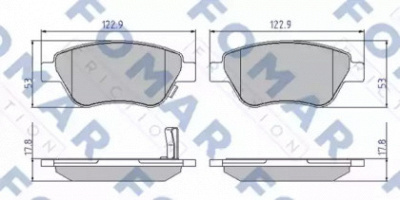 FOMAR FRICTION fo928181 -  Комплект тормозных колодок, дисковый тормоз